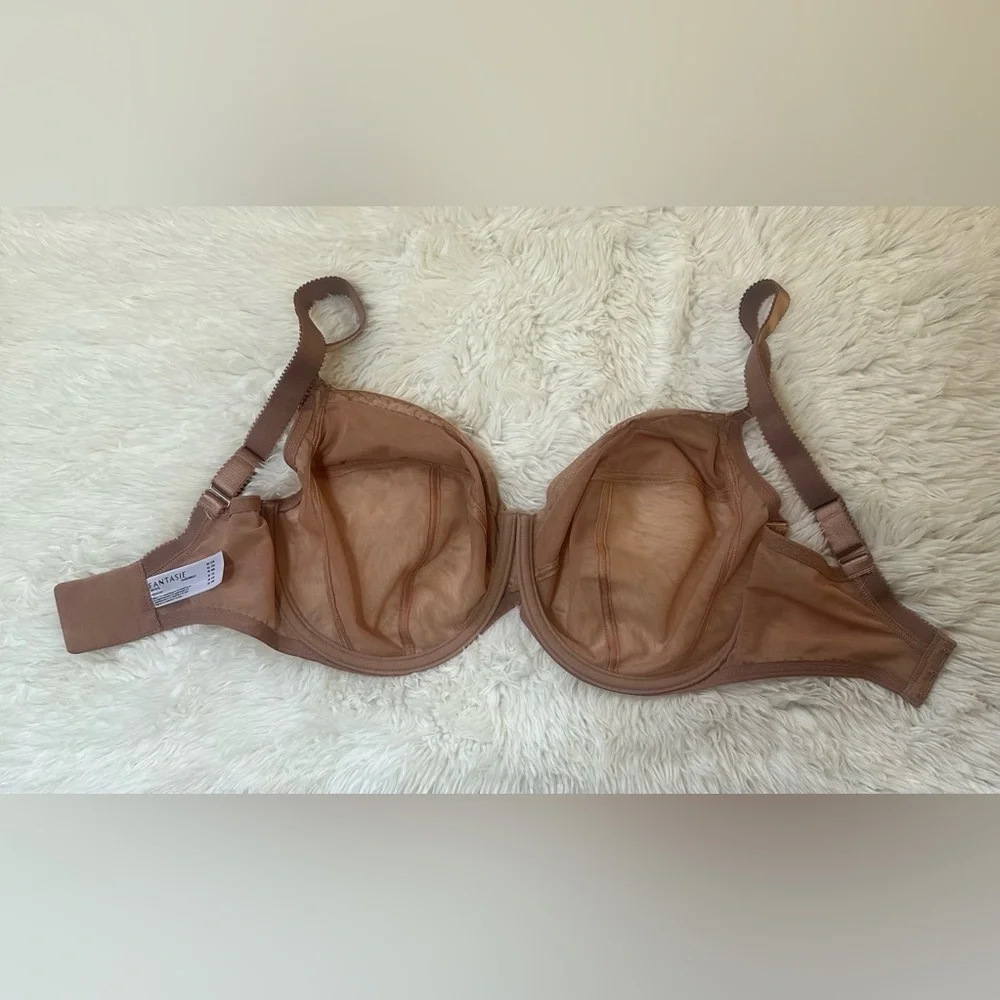 Fantasie Devote  Bra Womens 34 K Tan Mesh Underwired Side Support full coverage - Picture 8 of 8